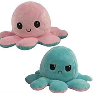 Reversible Plush Octopus Toy - Teal